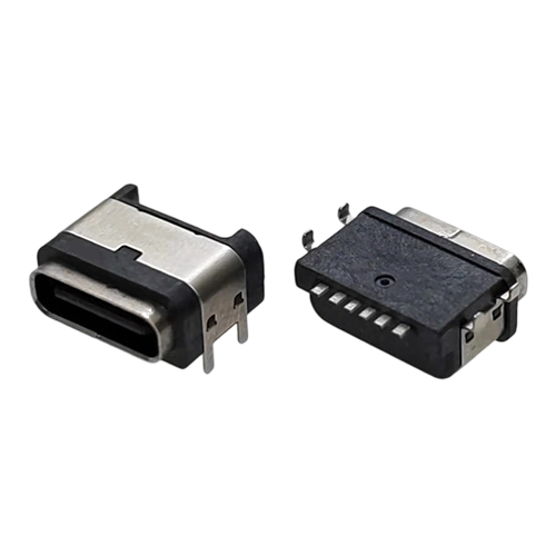 ZL-302TYPE C母座6P沉板四脚-防水