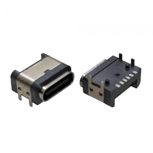 ZL-297TYPE C母座6P四脚-防水-500-3 ZL-297TYPE C母座6P四脚-防水