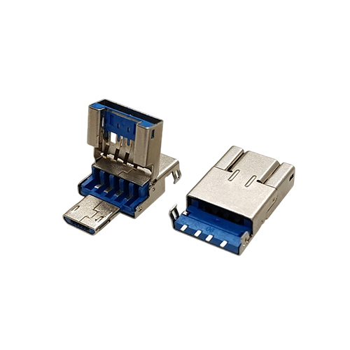 ZL-244 A公+MICRO公翻盖头OTG 2.0 LCP蓝