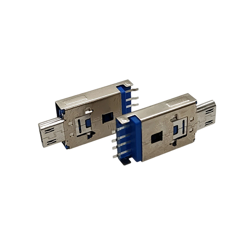 ZL-248 A公+MICRO公推拉头OTG 2.0 LCP蓝 焊线式