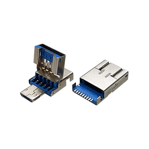 ZL-245 A公+MICRO公翻盖头OTG 3.0 LCP蓝