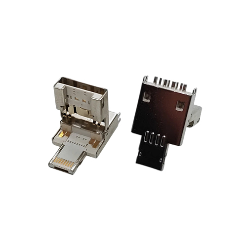 ZL-246 A公+MICRO公+苹果头三合一夹板式翻盖头OTG 2.0