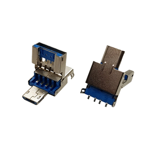 ZL-244 A公+MICRO公翻盖头OTG 2.0 LCP蓝