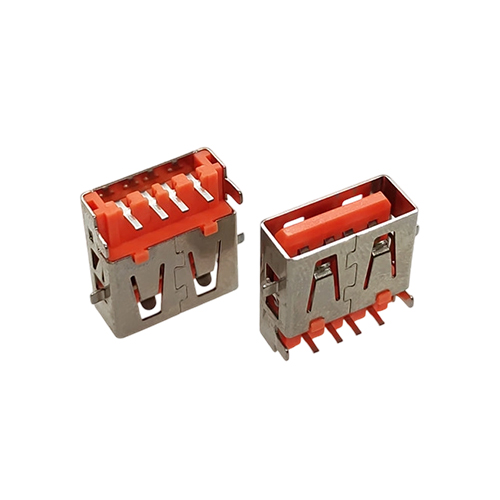 ZL-091 AF沉板端子SMT直边带支架橙色9T料