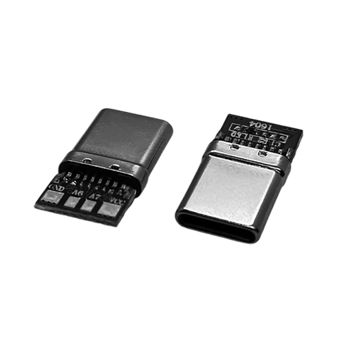 ZL-292 TYPE C 公头24P夹板 56K充电数据 拉伸壳 LCP 灰胶