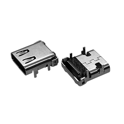 ZL-237 TYPE C母座24P有柱SMT+DIP半包